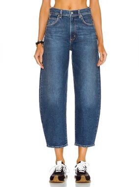 Citizens Of Humanity Calista Curve Jean Barrel Leg In Cava Size 30